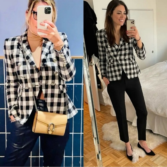 Veronica Beard Miller Dickey Checker Jacket Blazer Emily in Paris Size 8 - Picture 4 of 11